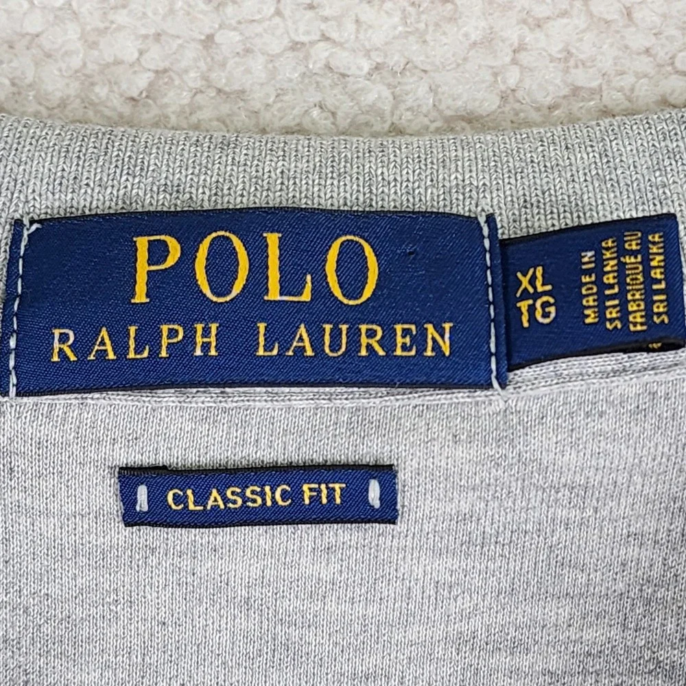 Polo Ralph Lauren Classic Fit‎ Polo Shirt Mens XL Grey Short Sleeve Preppy Basic